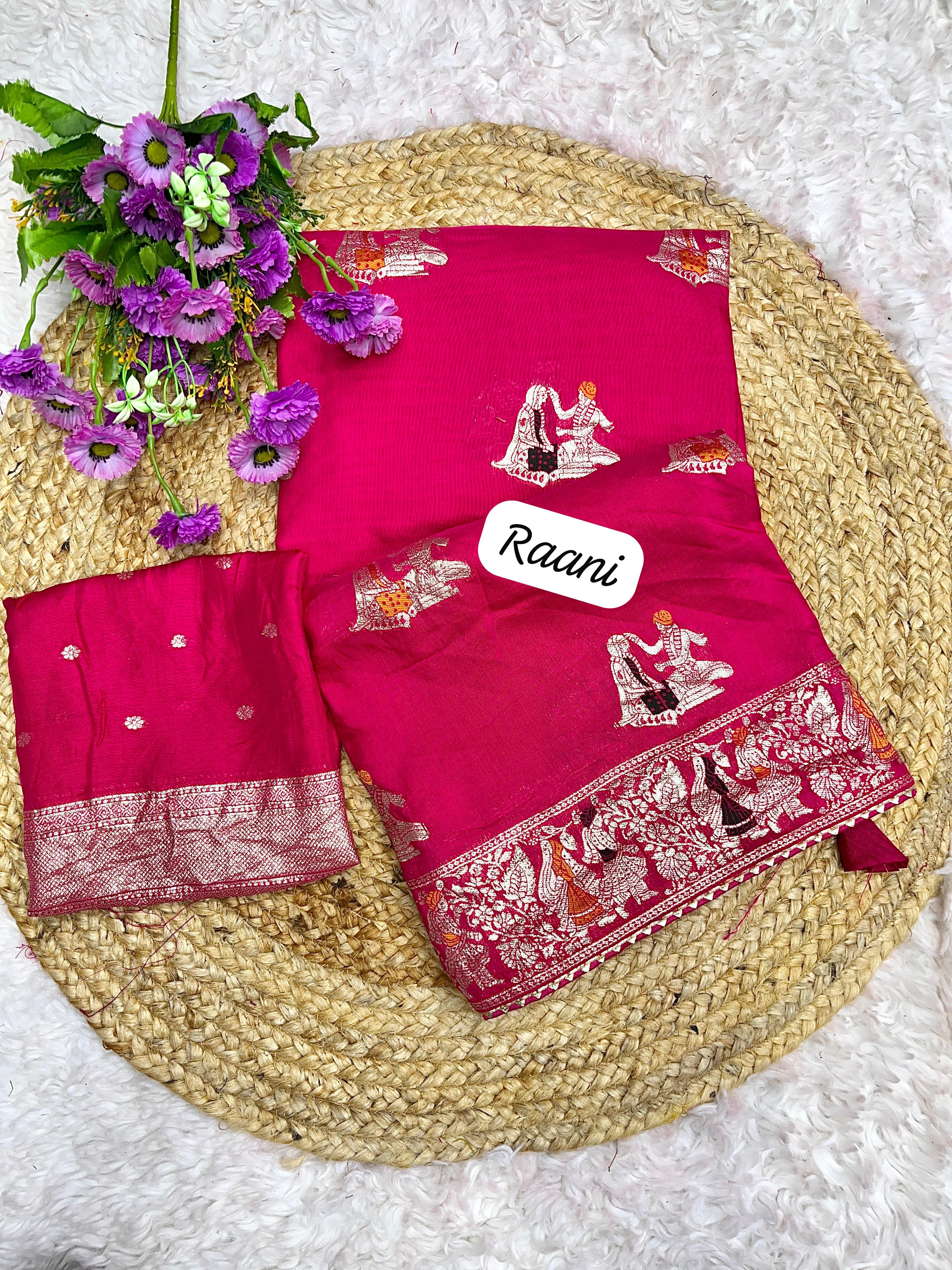 Beautiful Heavy Viscose Weaving Saree