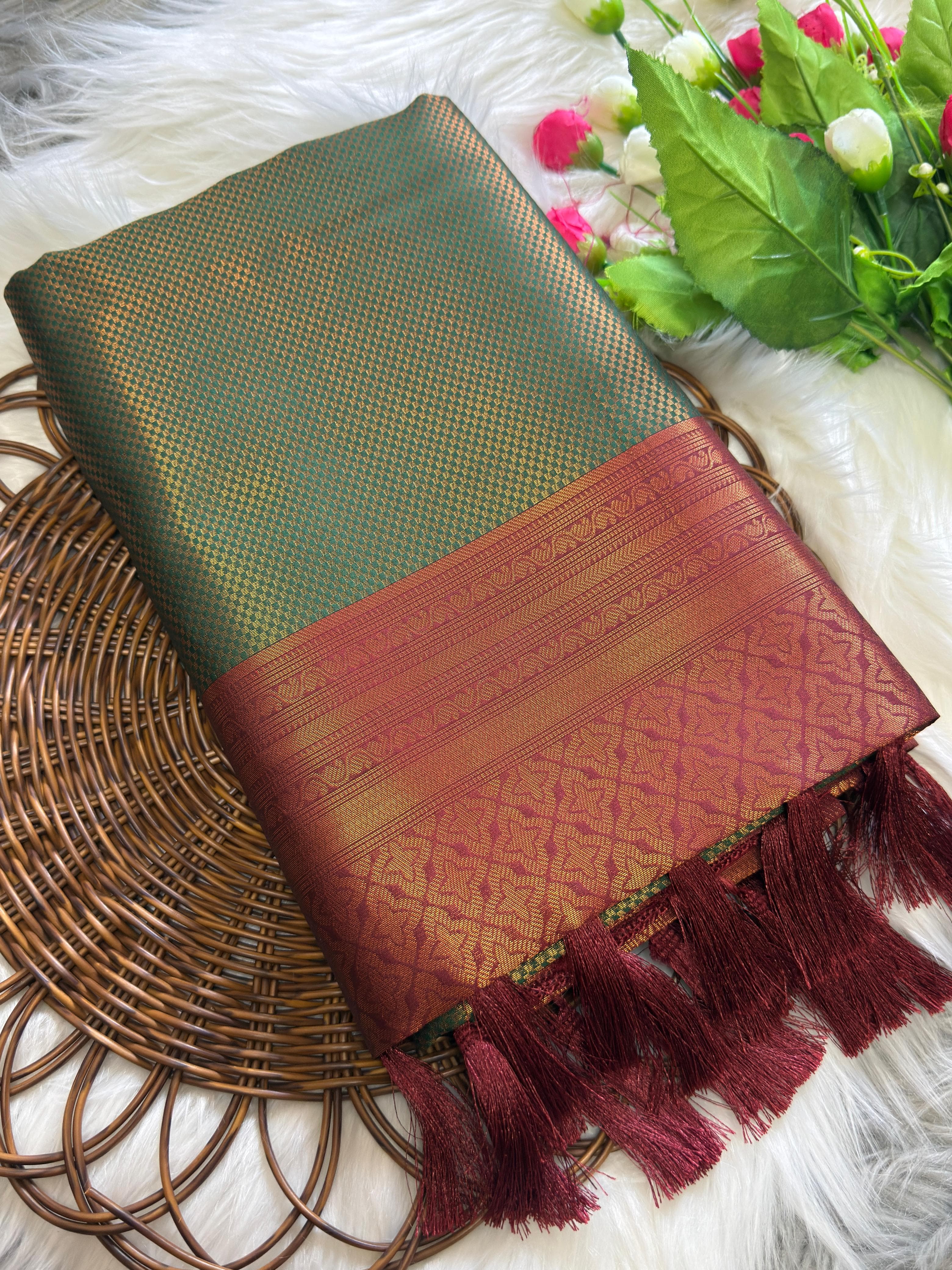 Beautiful Kubera Pattu kanjivaram Silk Saree