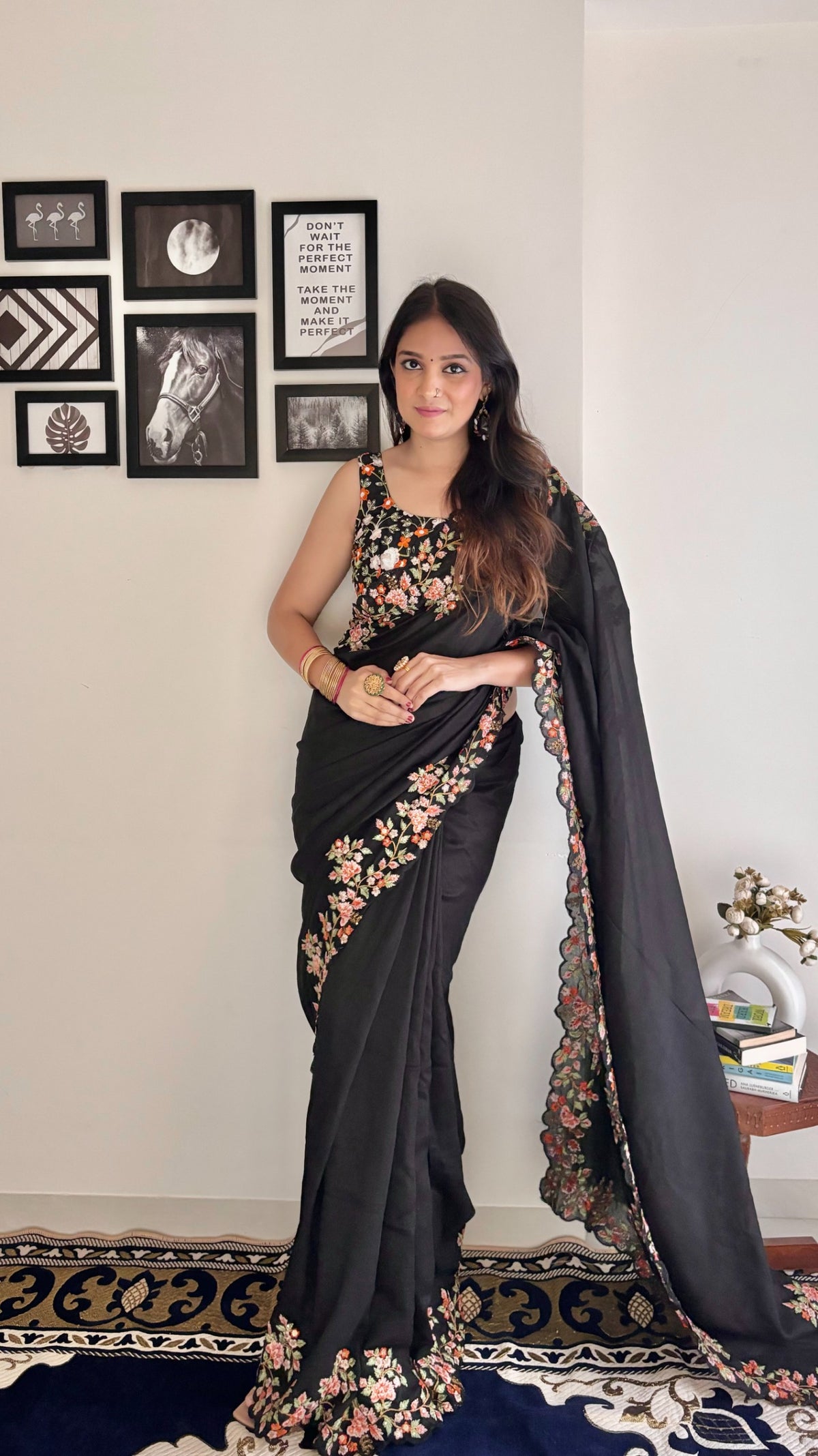 Designer vichitra Silk Work Saree