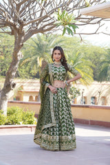 Designer Dye-able Pure Viscose Jacquard Lehenga Choli