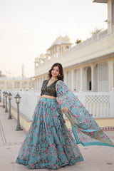 Premium Russian Silk With Rich Digital Printed Lehenga Choli