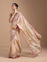 Jimmy Choo Pure Soft Party-wear Heavy Embroidery Multi Thread Coding Work Saree