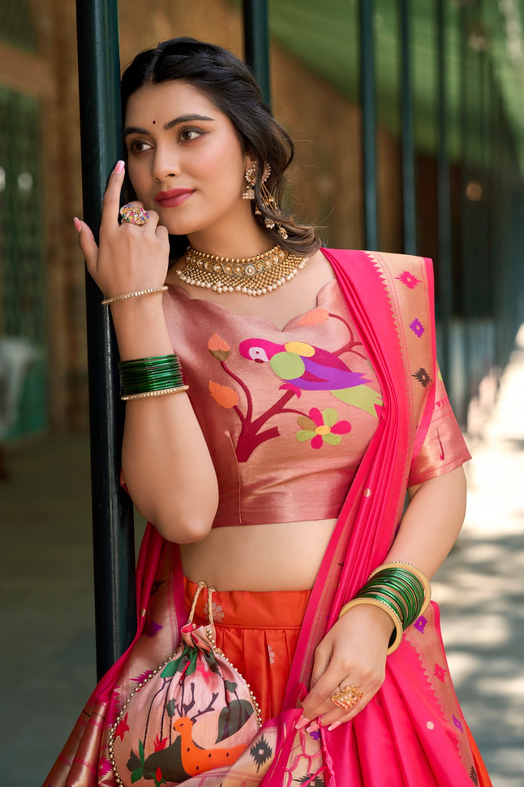 Traditional Jacquard Silk Paithani Silk Lehenga Choli