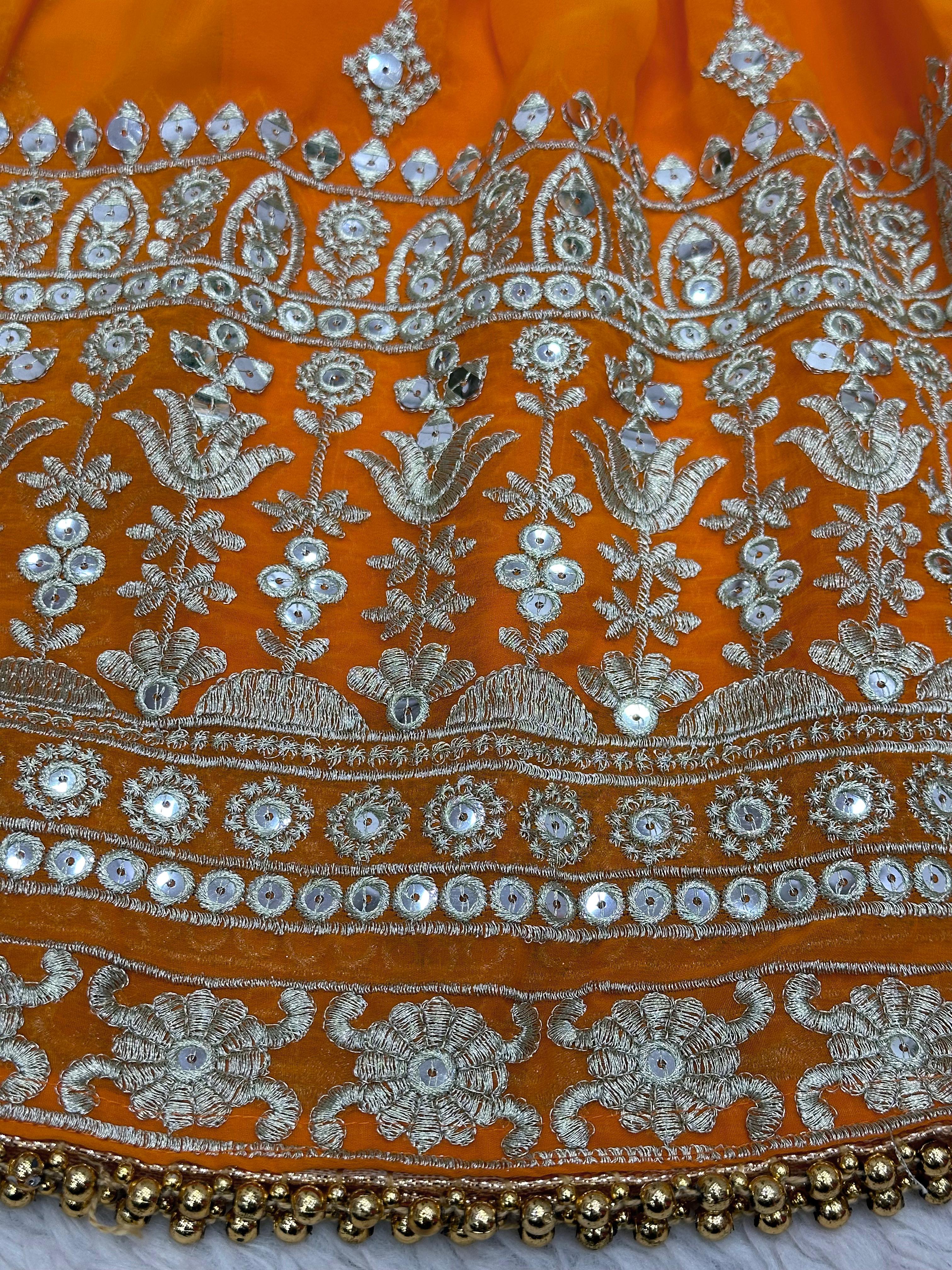 Beautiful Designer Georgette Thread With Sequence Work Sharara