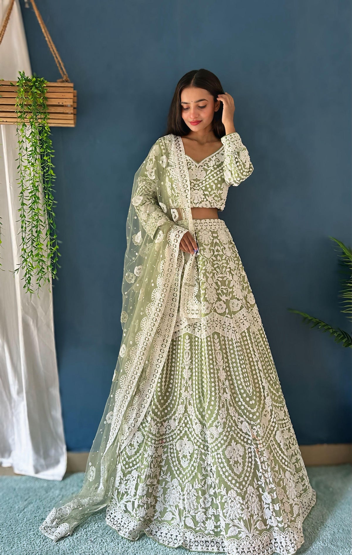 Trending Designer Pure Heavy Net Pearl Work Lehenga Choli