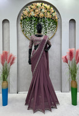 Partywear Georgette Designer Beautiful Saree