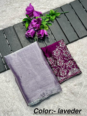 Staining Soft Jimmy Choo Work Saree