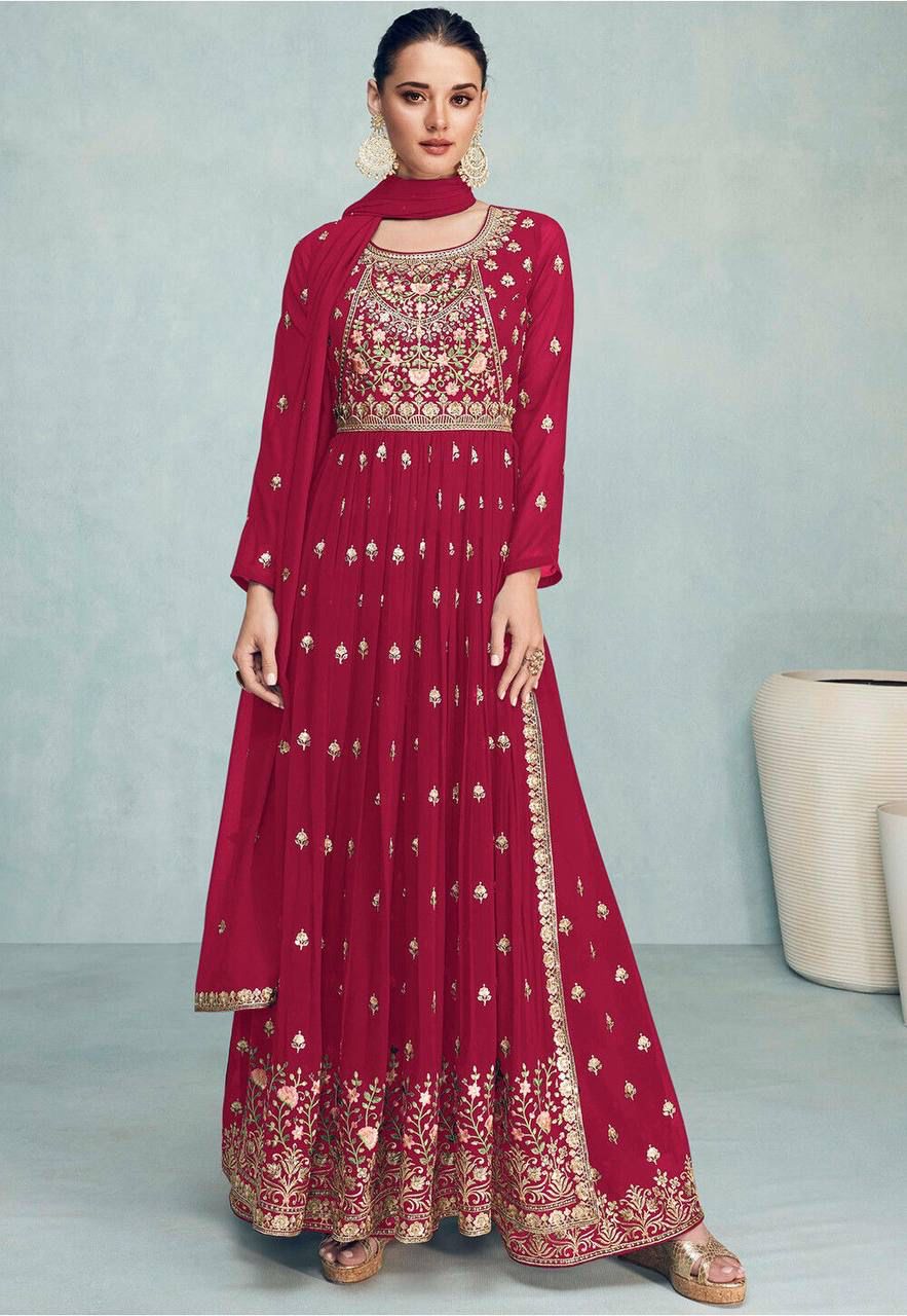 Designer Georgette Embroidery Work Salwar Suit