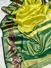 Designer banarasi Silk Work Saree