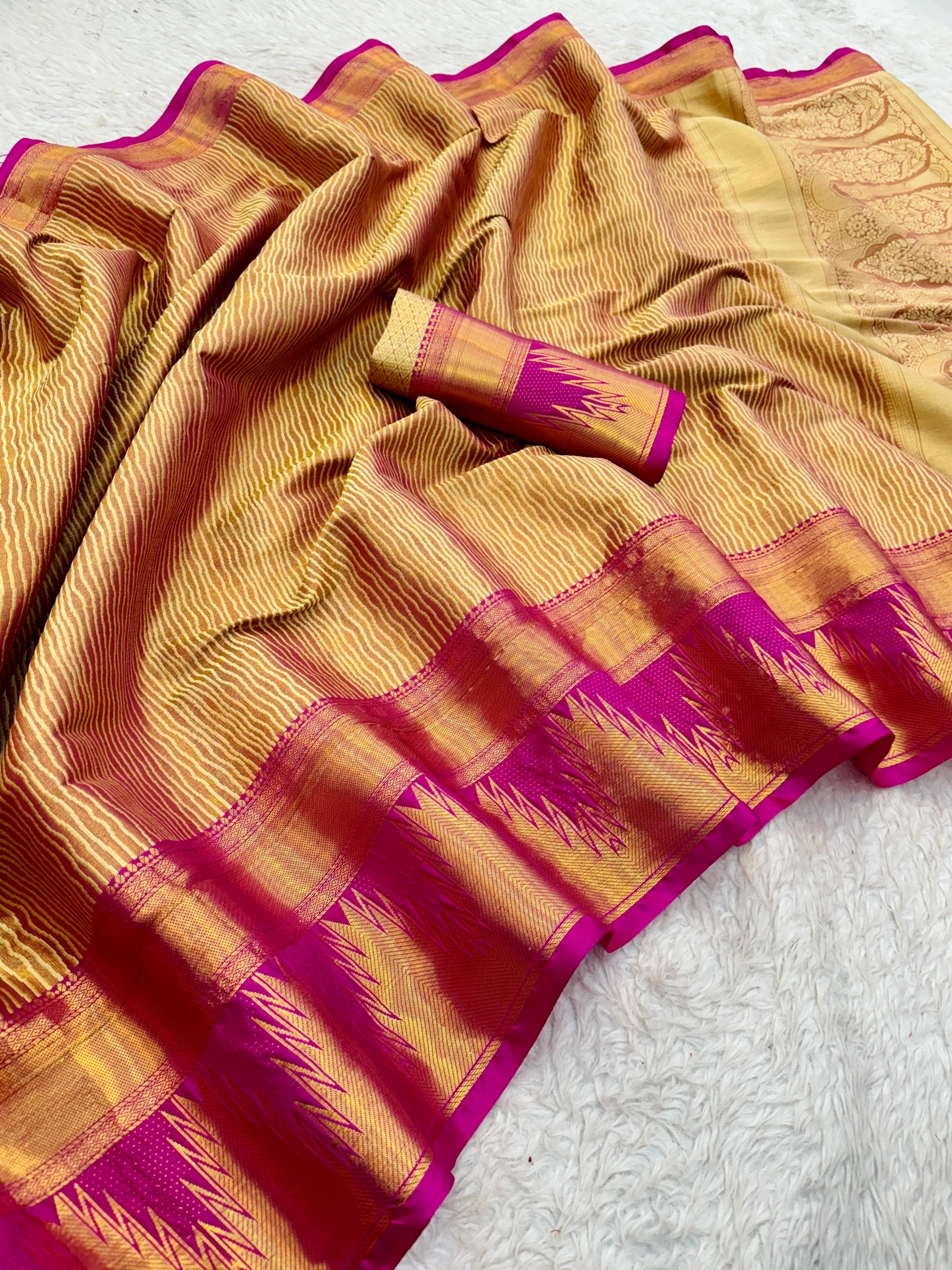 Soft silk Kanchipuram Work Saree