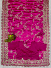 Elegant Pink Designer Sequence Work Saree