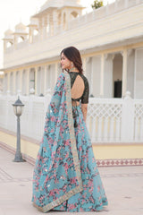 Premium Russian Silk With Rich Digital Printed Lehenga Choli