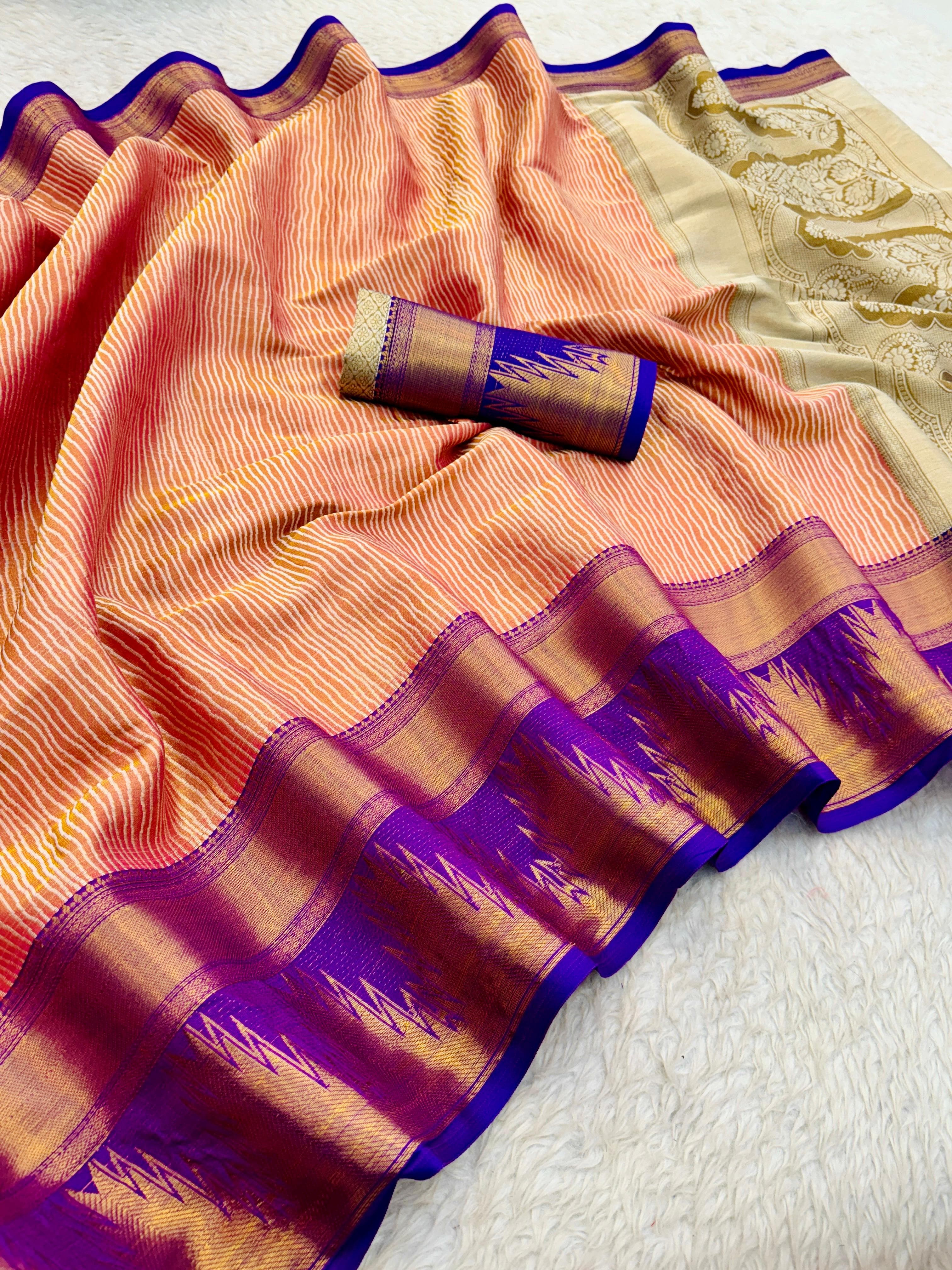 Soft silk Kanchipuram Work Saree