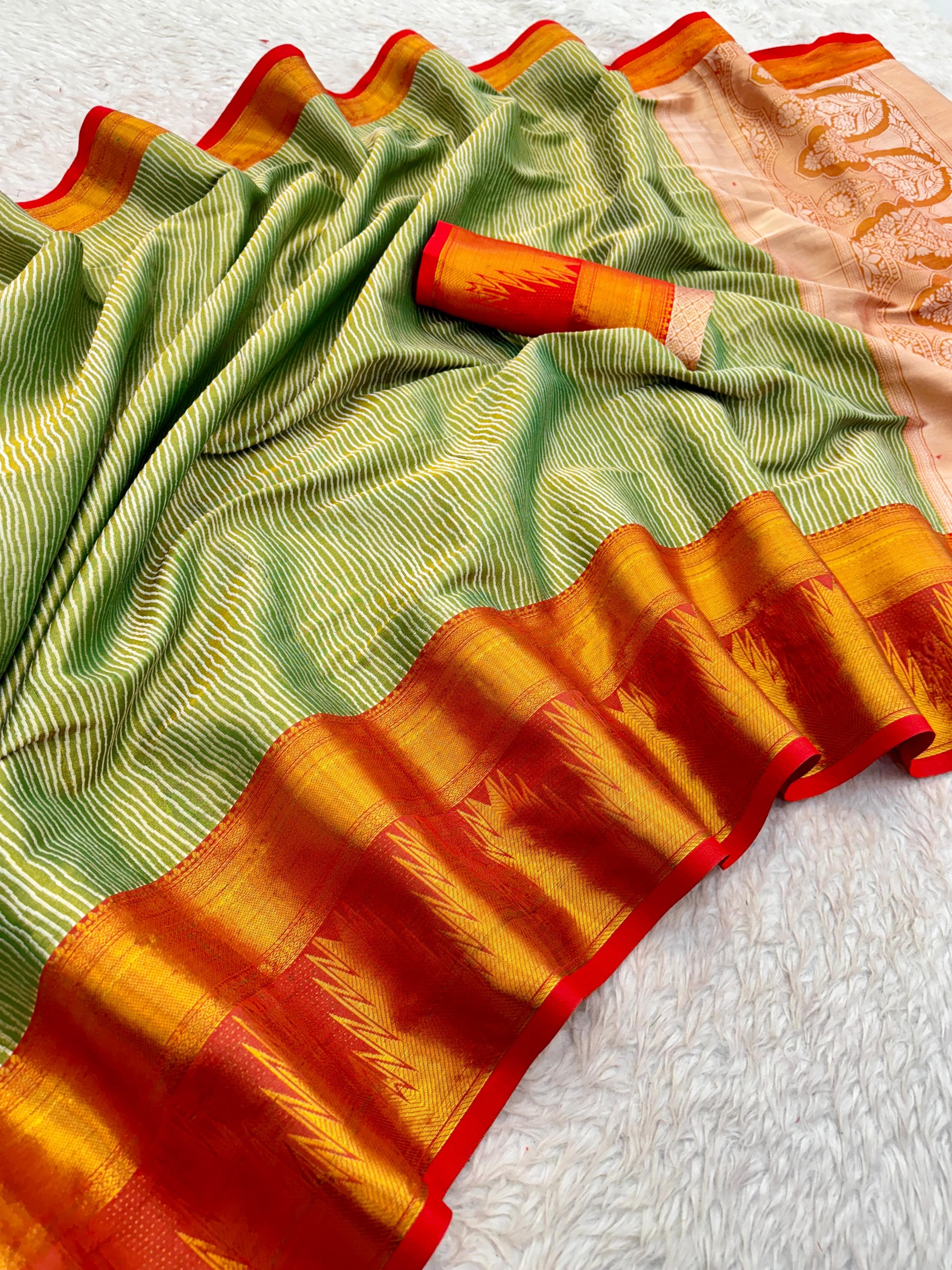 Soft silk Kanchipuram Work Saree