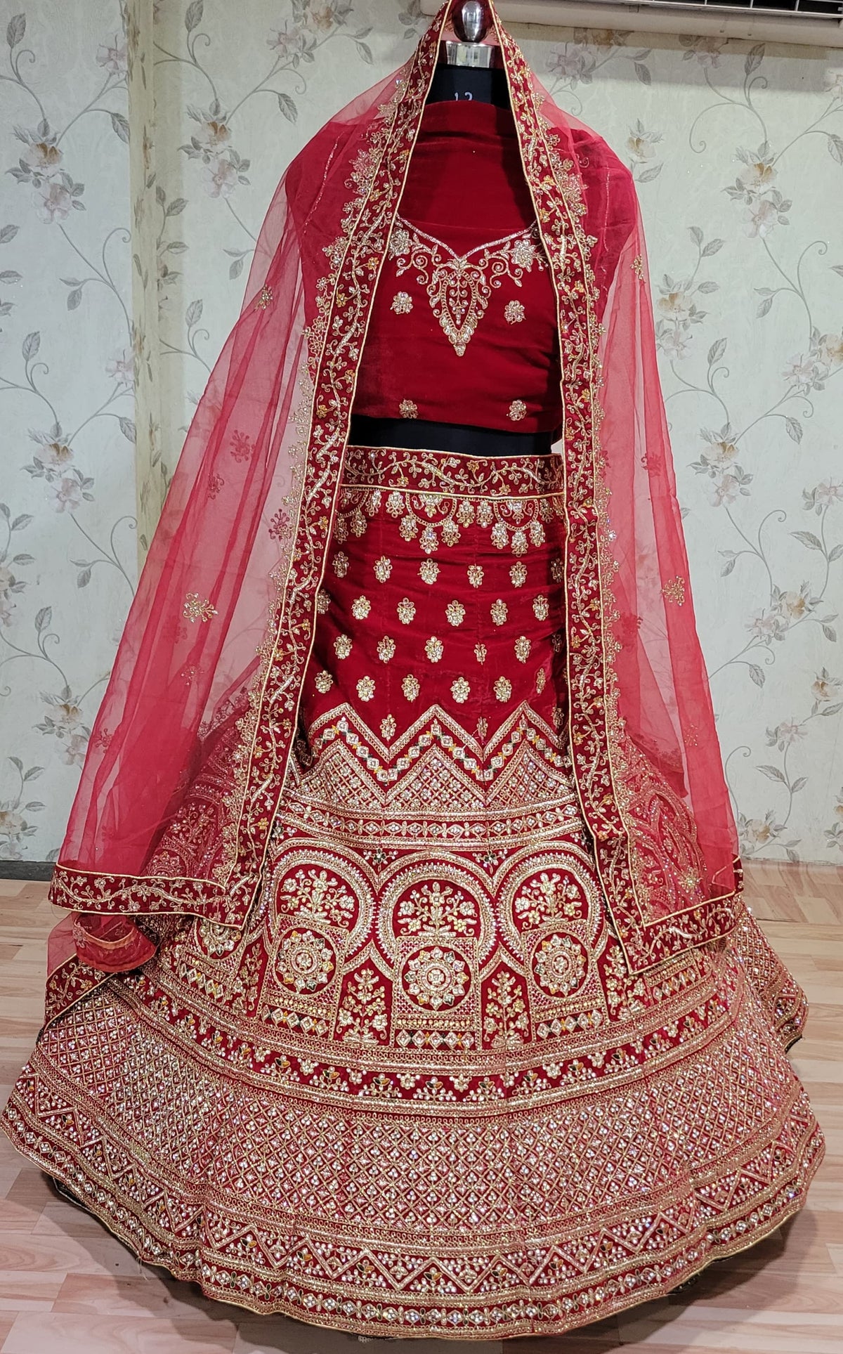 Designer Red  Colour Bridal Lehenga Choli