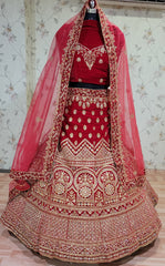 Designer Red  Colour Bridal Lehenga Choli