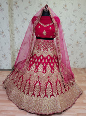 Rani Pink Colour Designer Diamond Work Lehenga Choli