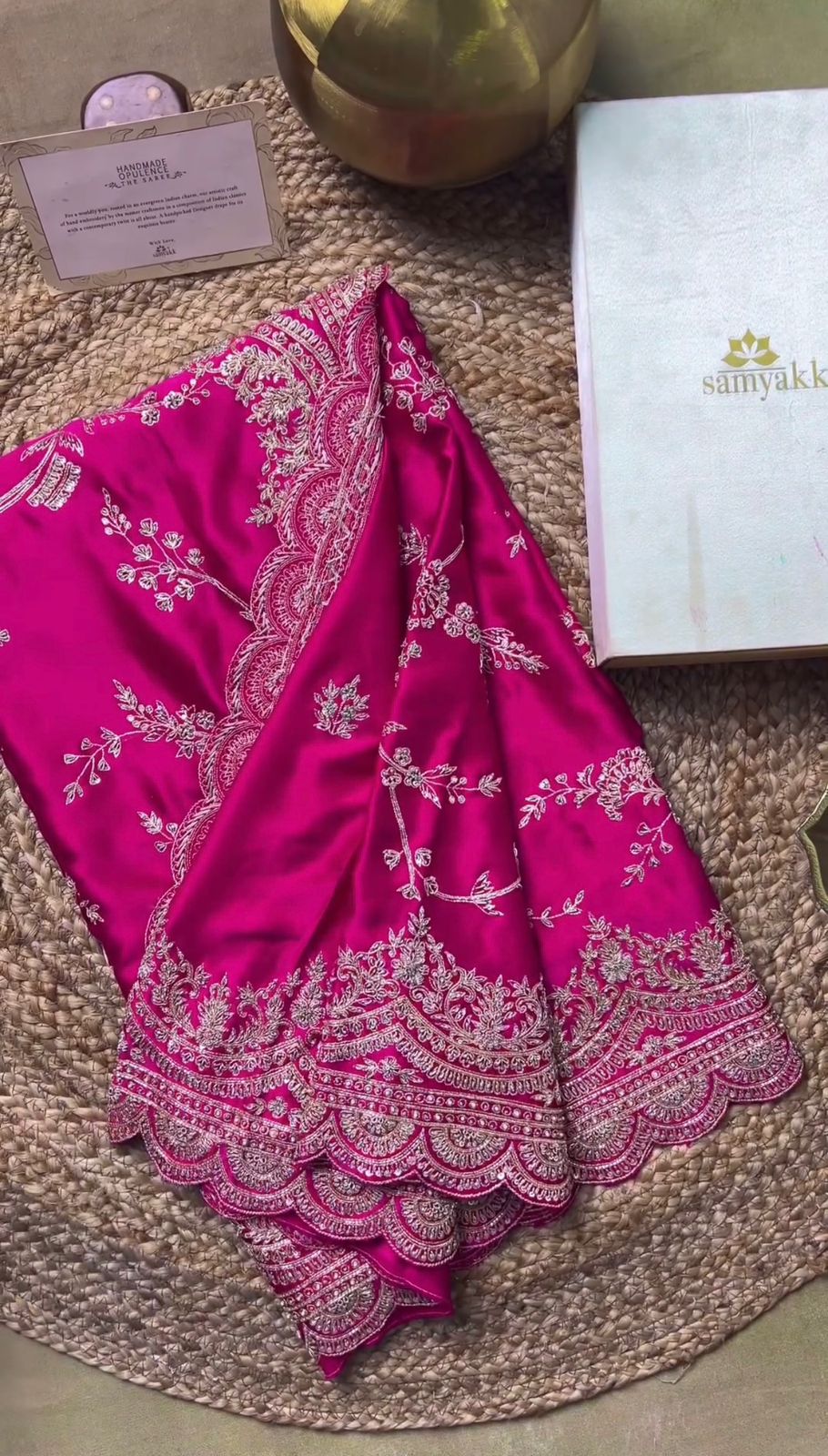 Elegant Pink Designer Sequence Work Saree