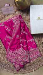 Elegant Pink Designer Sequence Work Saree