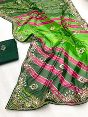 Beautiful Georgette Leheriya Saree