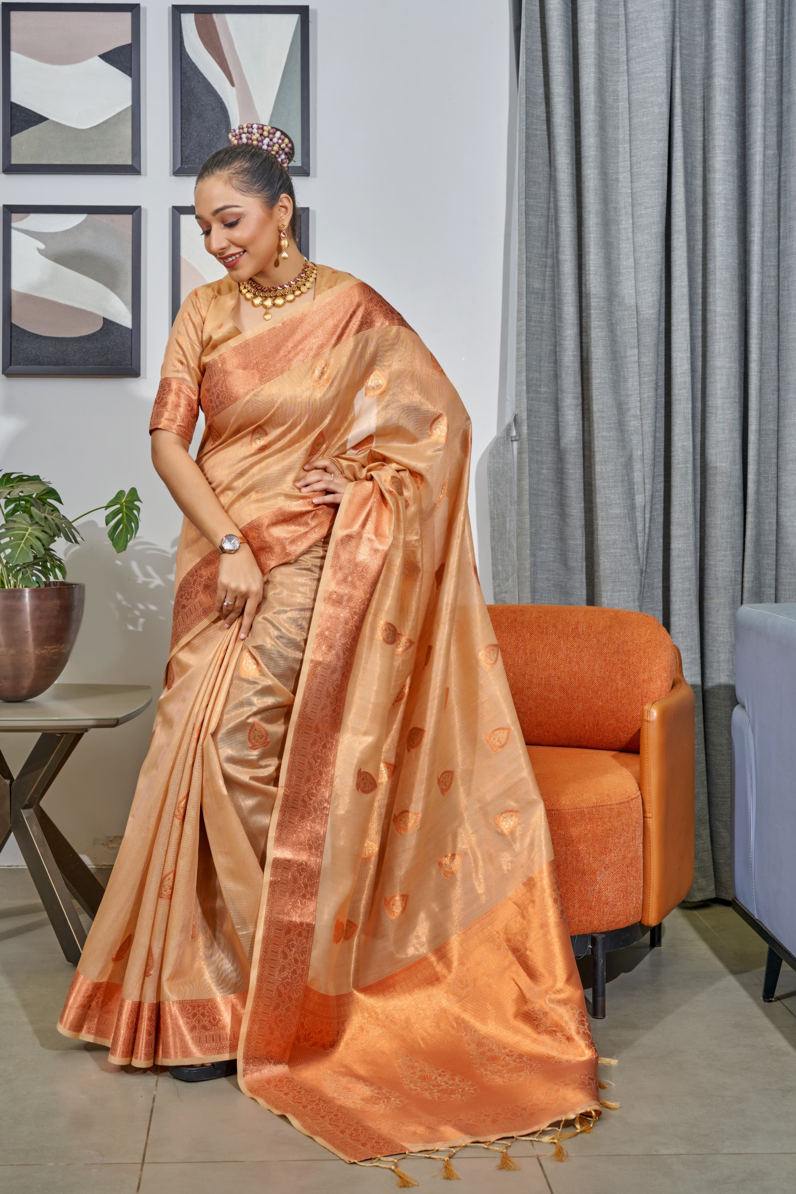 Pure Tussue Silk Saree