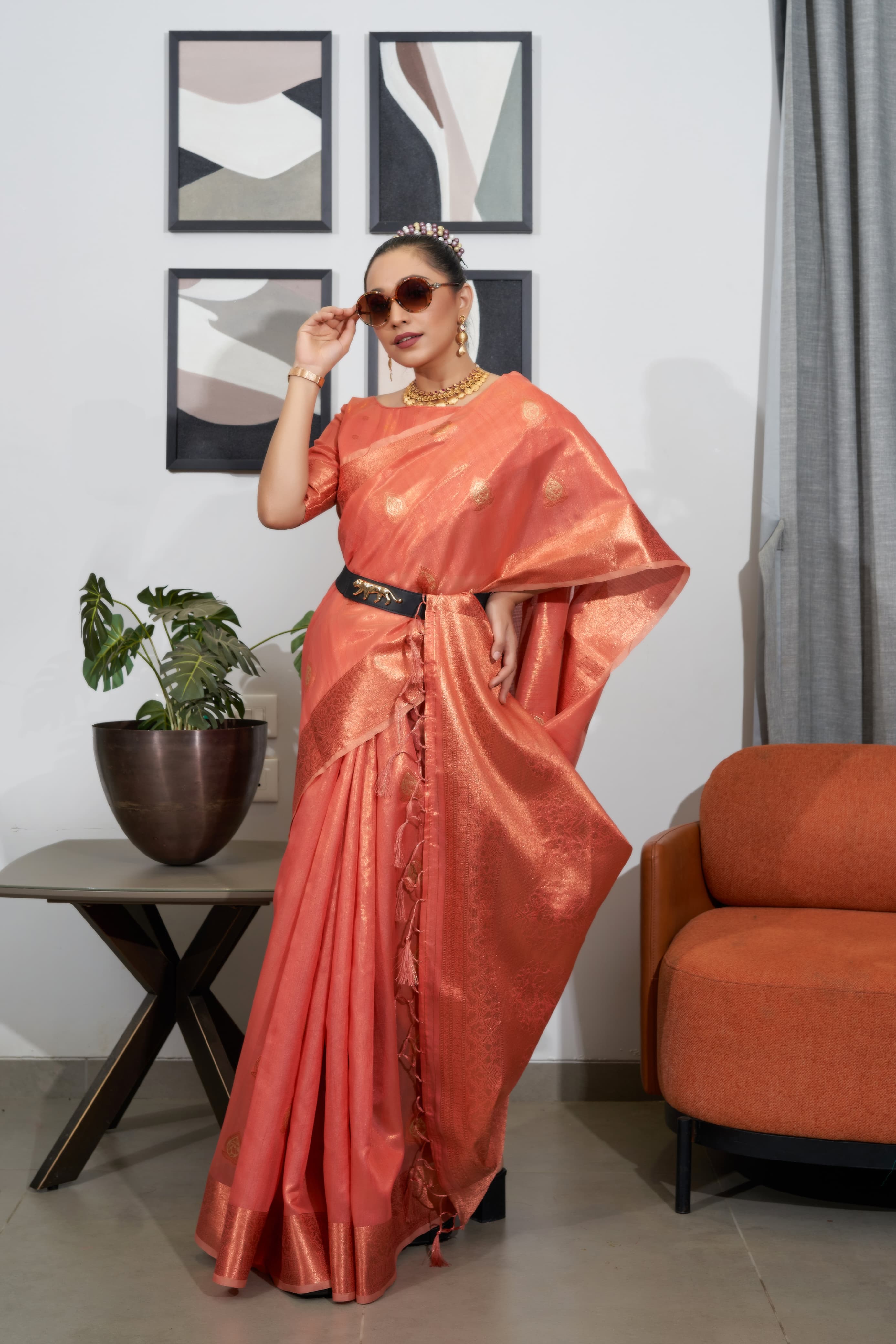 Pure Tussue Silk Saree