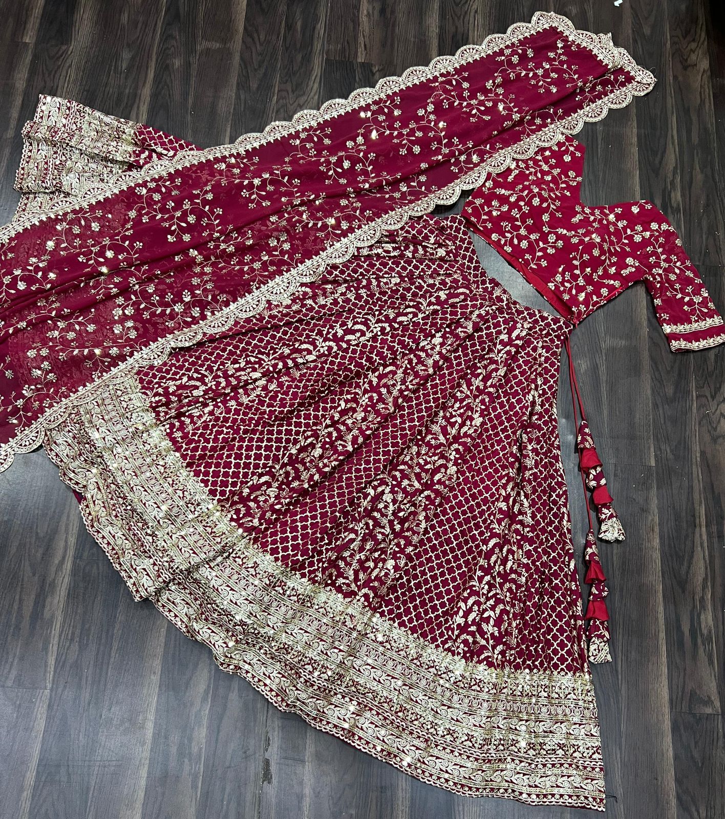 Designer Pure Viscose Jacquard Fabric With Embroidered Sequence Work Lehenga Choli