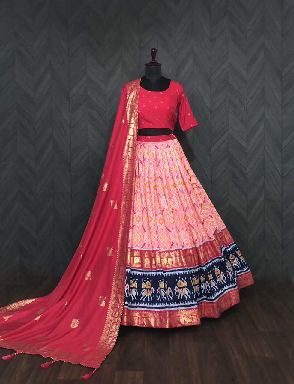 Beautiful Designer Dola Silk Foil Printed Lehenga Choli