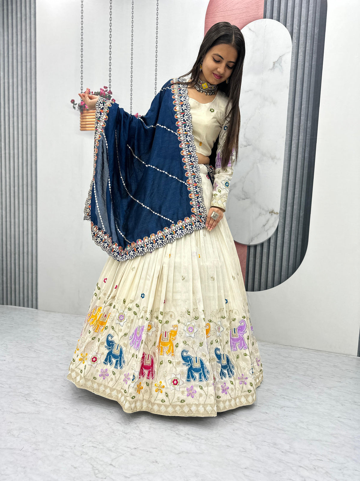 Wedding Special Pure Tissue Silk Heavy Thread & Sequence Work Lehenga Choli