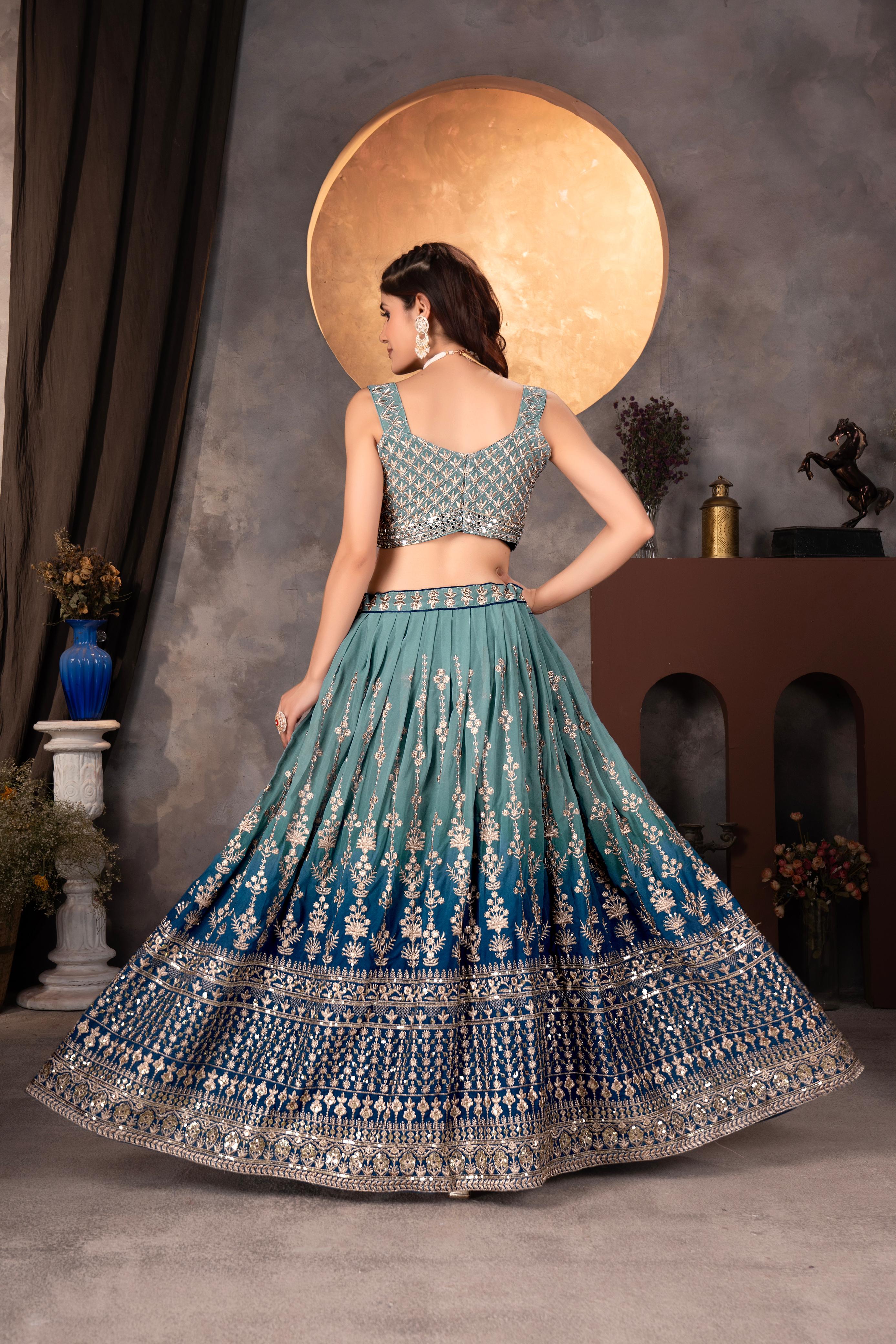 Trending Georgette Designer Pedding With Embroidery Work Lehenga Choli