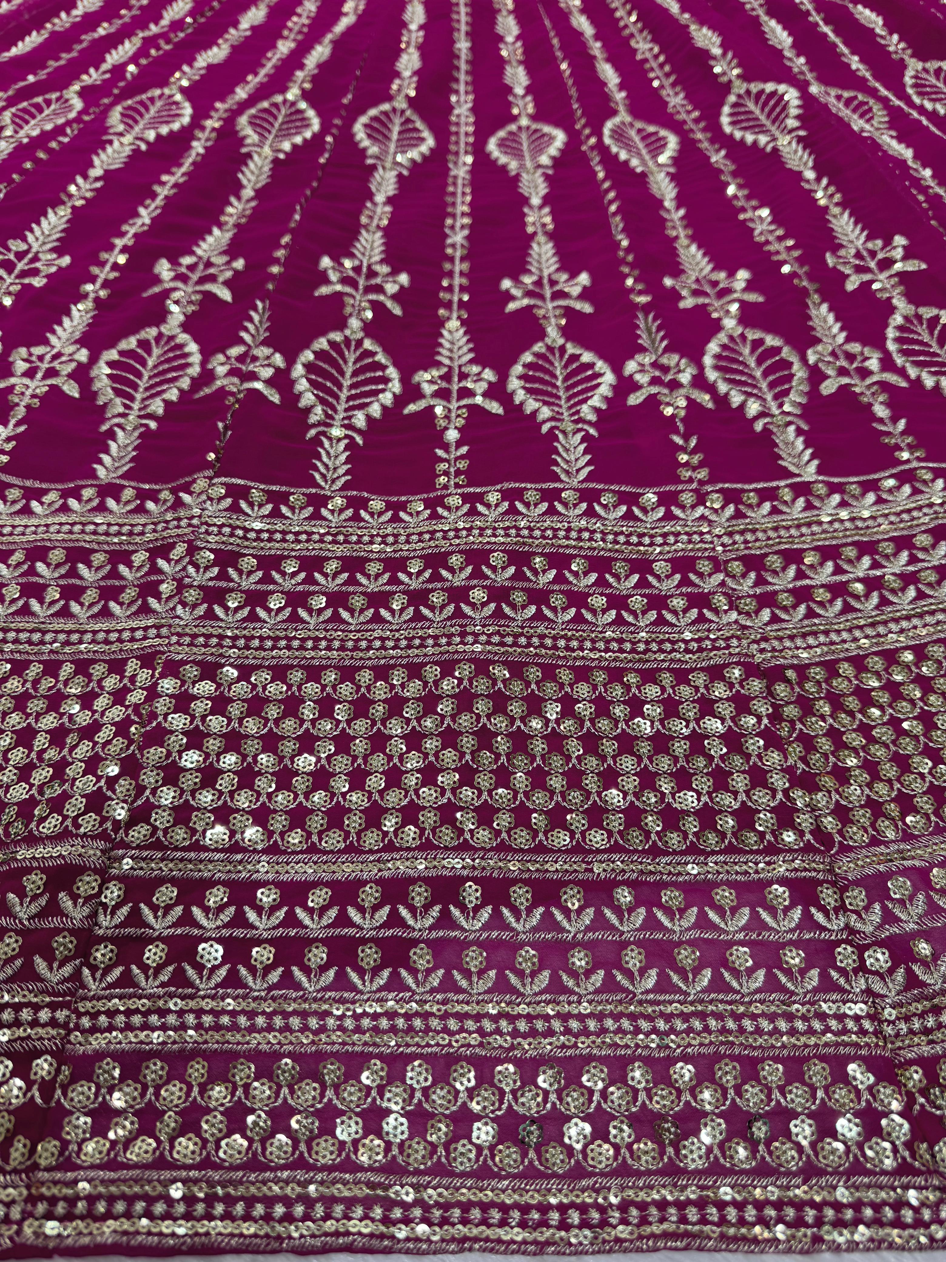 Party wear Georgette Thread & Sequence Work Lehenga Choli